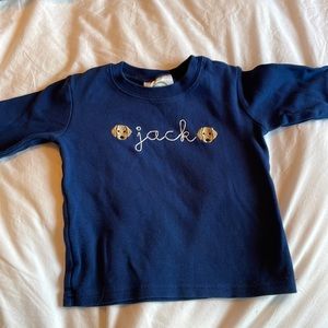 Long sleeve monogrammed “jack” shirt